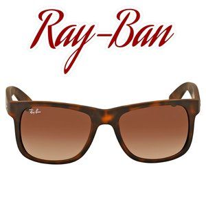 New RAY-BAN Mens Brown Tortoiseshell Brown Lens Justin Sunglasses RB4165